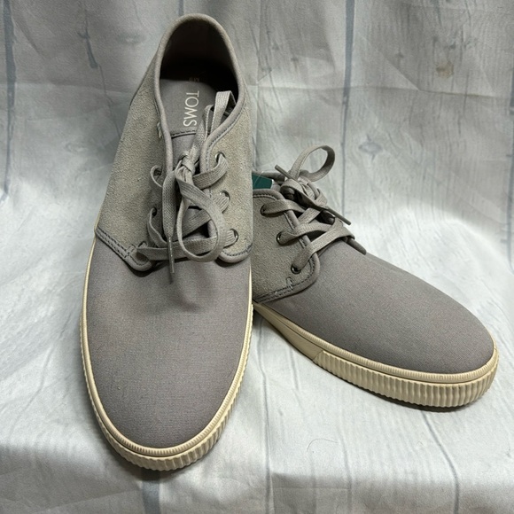 Toms Other - Tom’s | Men Carlo Grey Canvas/Suede Lace Up Sneaker NWT | Size 9